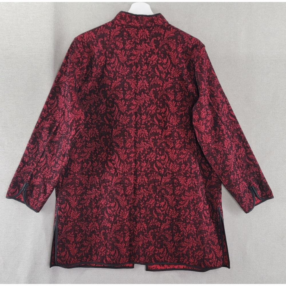 Coldwater Creek Womens Jacket Brocade Open Tapestry Reversible Size Large Petite - Picture 2 of 9